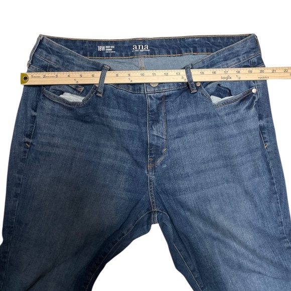 Women's A.N.A. High Rise Skinny Plus Jeans Raw Hem Size 18W - Picture 8 of 9